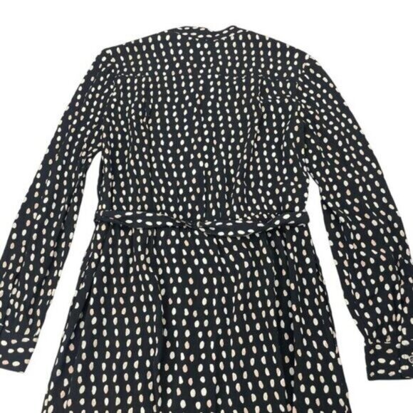 MADEWELL Paint Dot Shirt Dress Womens Size XS Black/Cream/Peach - Picture 7 of 7